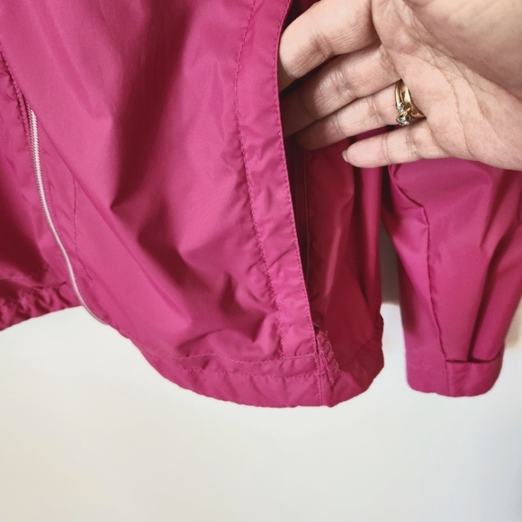 Columbia Rose Pink Full Zip Hooded Windbreaker XL - Picture 6 of 10